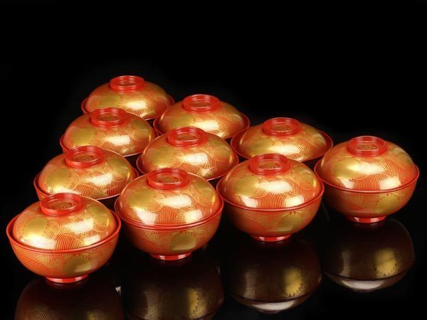 SALE，豊富な 流 茶懐石道具 金彩蒔絵吸物椀十客 箱付 CF613(椀)｜売買されたオークション情報、yahooの商品情報をアーカイブ公開 - オークファン 椀