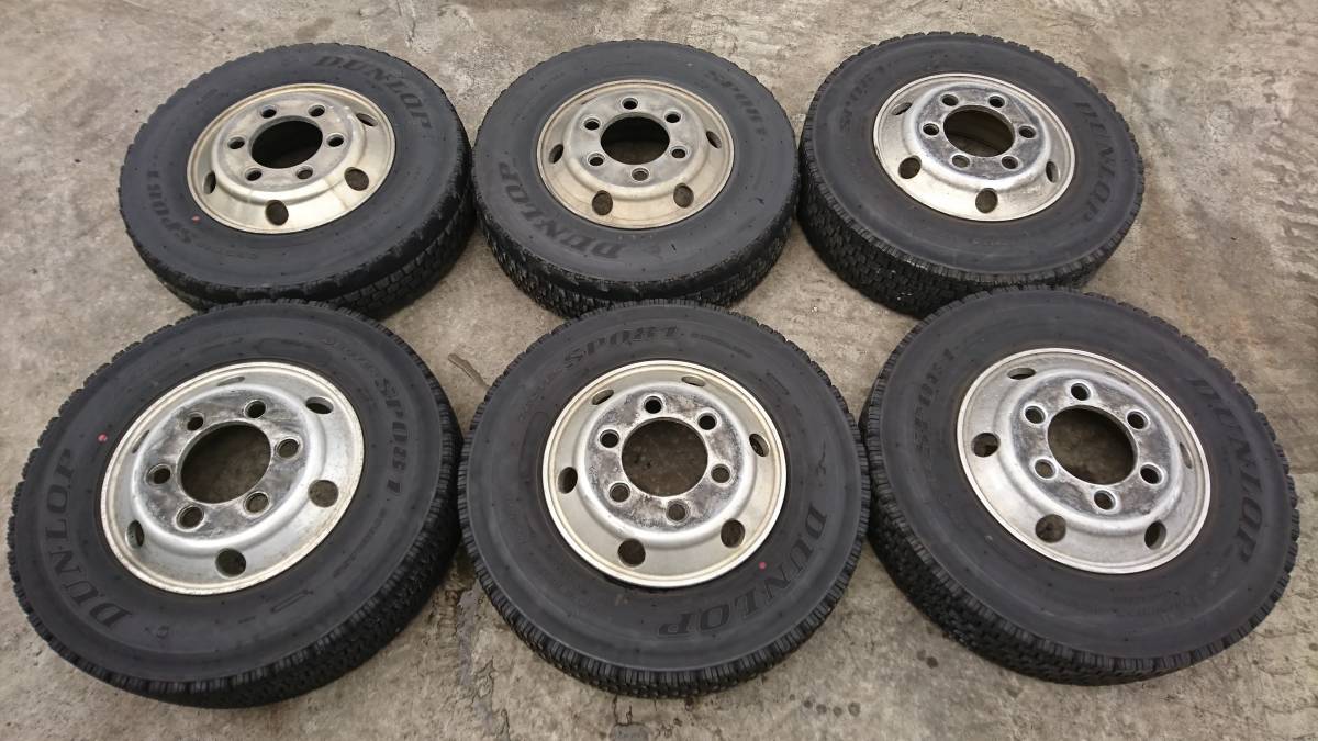 【定番人気，得価】 1956 BS製 17.5インチ アルミホイール + SP081 225/80R17.5 123/122L 6本セット(タイヤ・ホイールセット)｜売買されたオークション情報、yahooの商品情報をアーカイブ公開 - オークファン タイヤ・ホイールセット