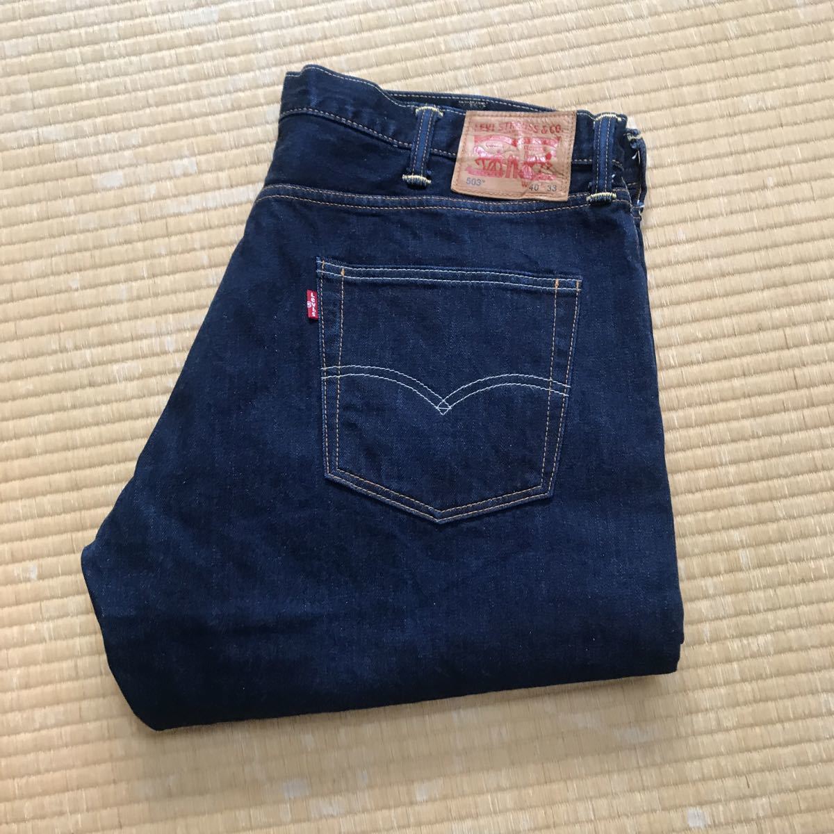 0 W36 デニム 濃紺 ルーズストレート リーバイス ジーンズ - 極美品 