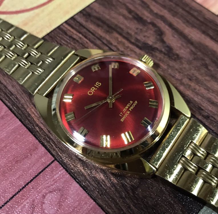◎美品 オリス ORIS ゴールド色 SWISS 17石 機械式手巻き アンティーク