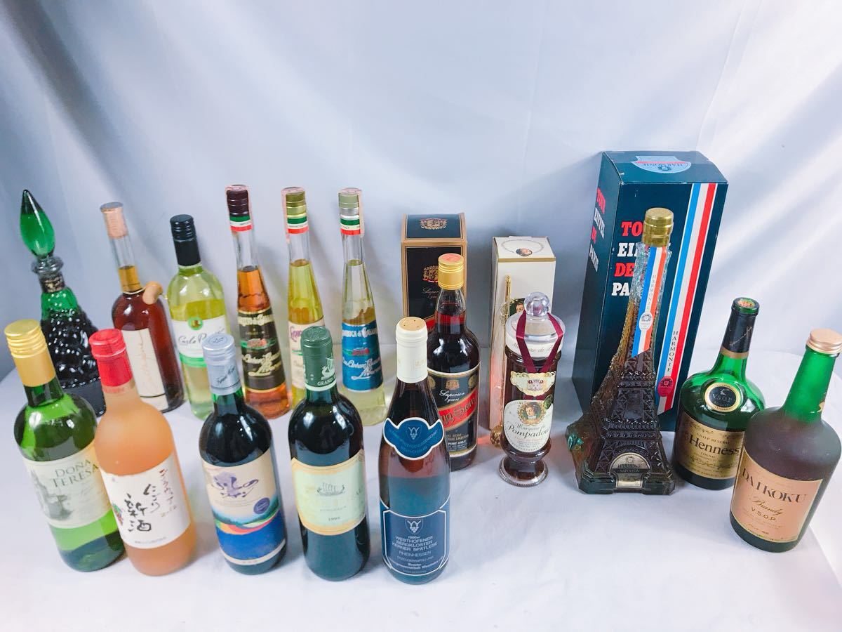 R5 【古酒】酒 まとめ ワイン 白ワイン 果実酒 スピリッツ V.S.O.P ウイスキー ブランデー ナポレオン パリス