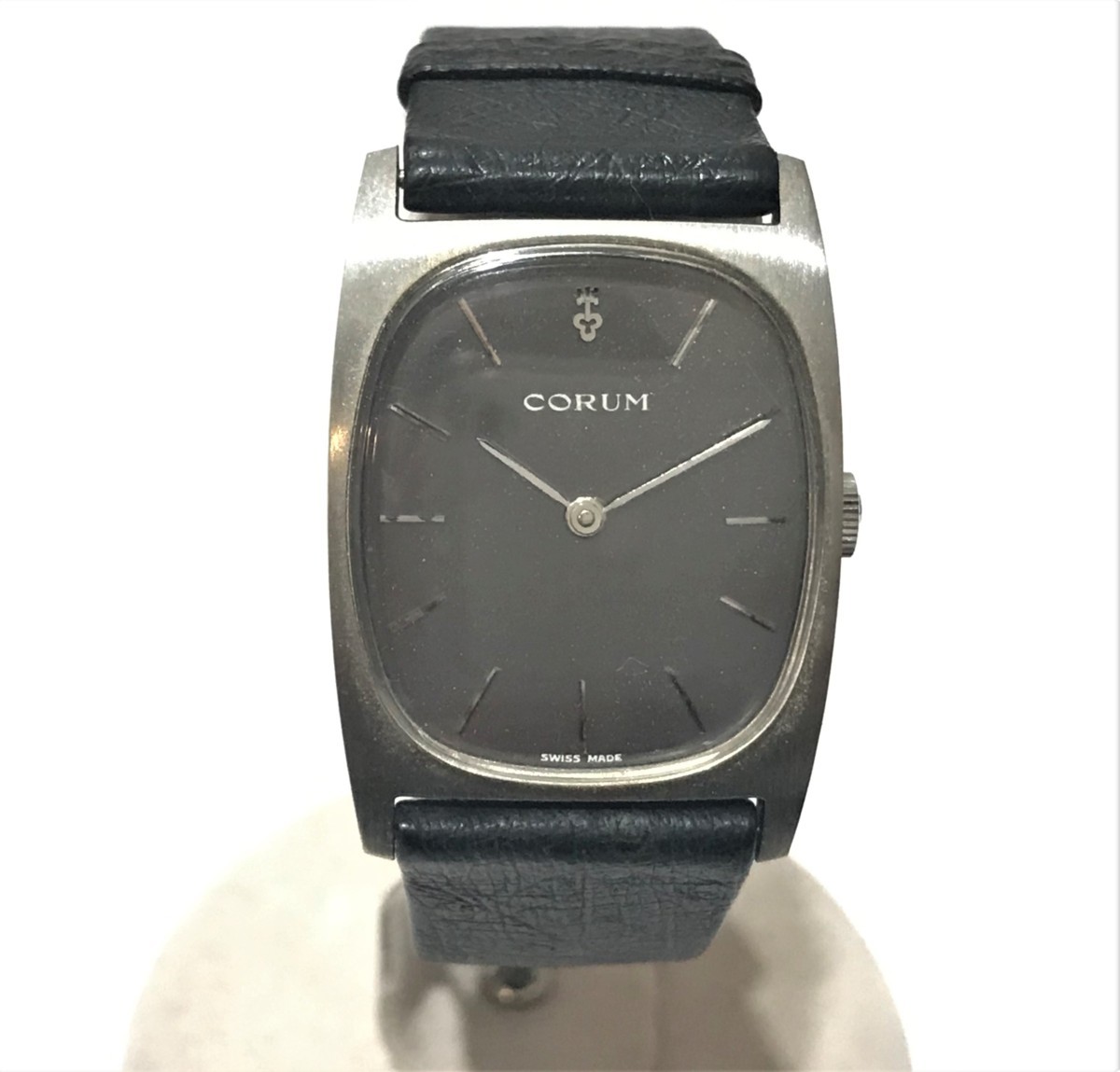CORUM コルム アンティーク ウォッチ 腕時計 手巻き スイス スクエア 革ベルト ケース付 稼働品