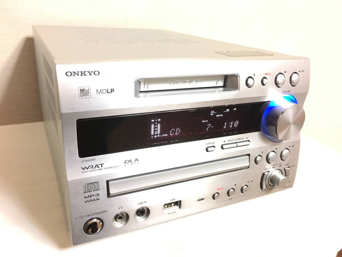 オーディオ機器 ONKYO FR-N7X CD MD FM/AM 整備済 動作確認済 リモコン付