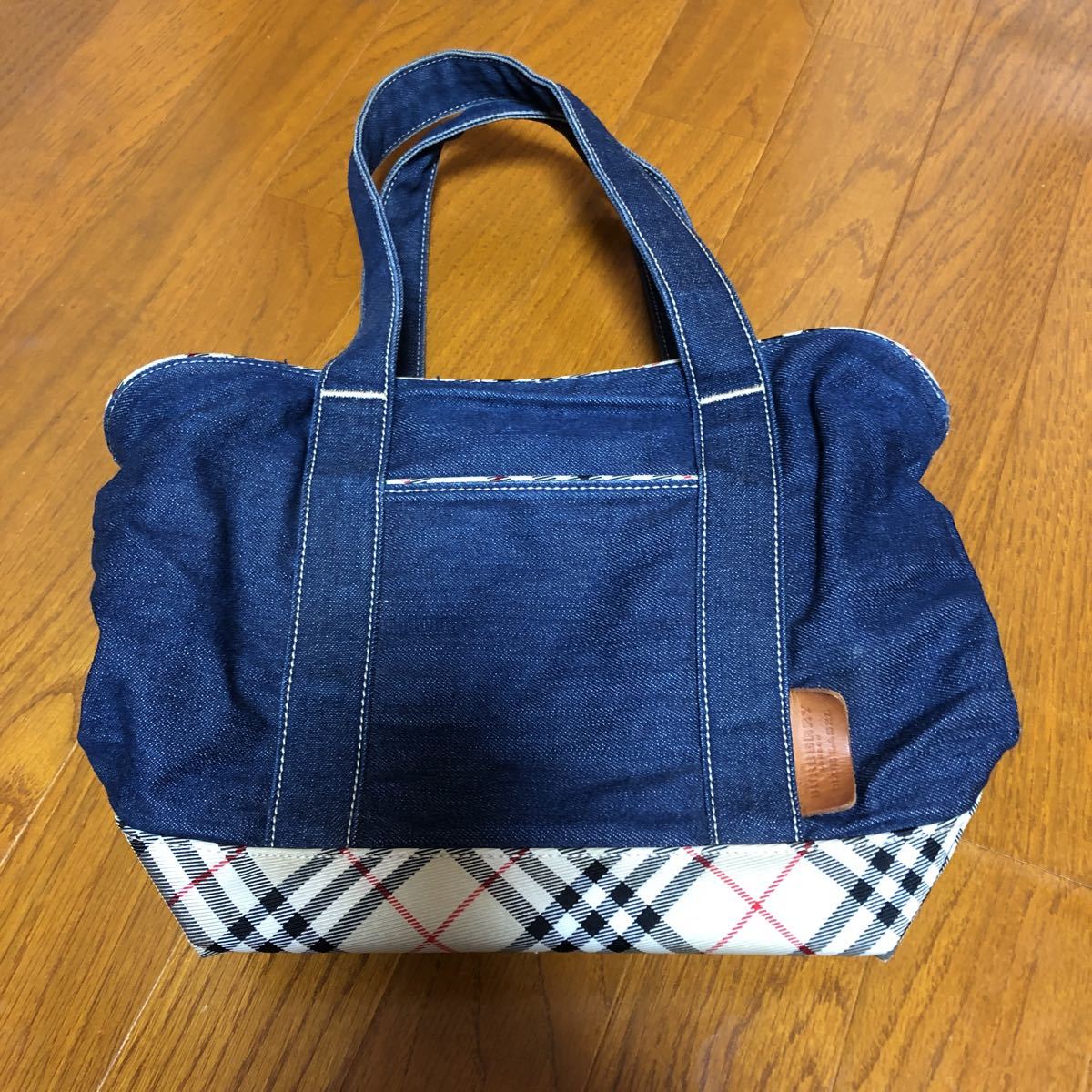 ◇Burberry blue label バーバリー ブルー レーベル デニム地バック 