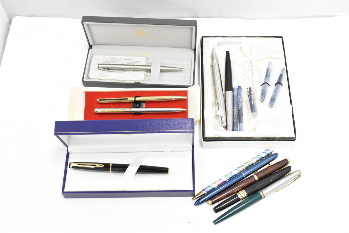 ★WATERMAN ウォーターマン PARKER パーカー 45 PLATINUM プラチナ 22k など 万年筆 ボールペン 11本まとめ★