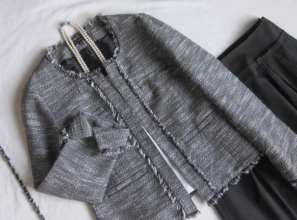 ◆ロートレアモン　ノーカラー ジャケット　Mプルミエ スカート　セレモニー　単品　セットアップ