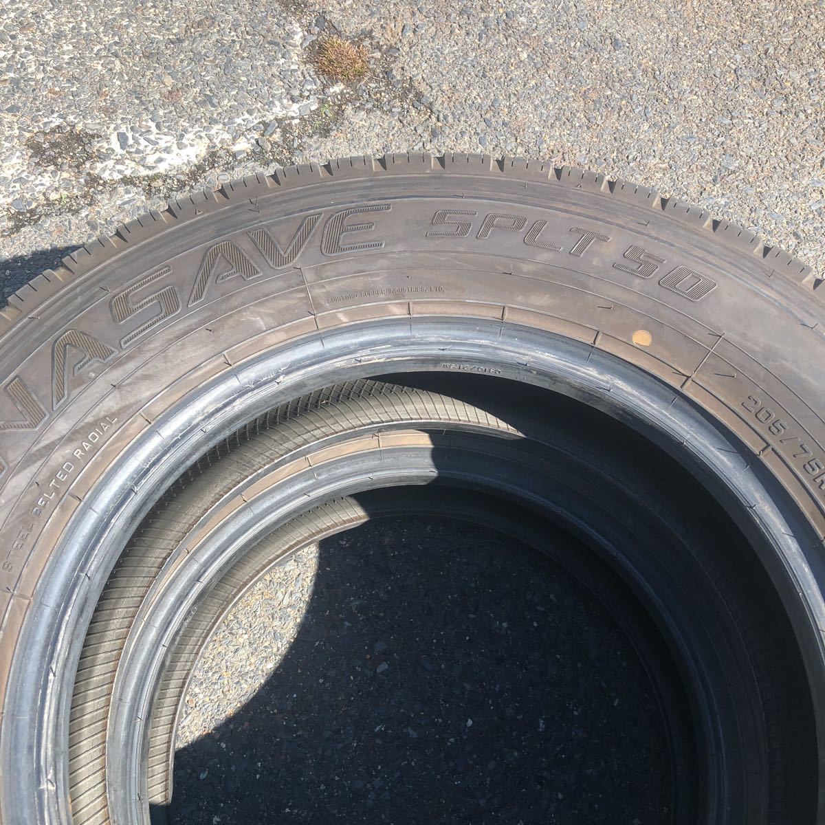 エナセーブ ダンロップ SP 205&frasl;75R16 113&frasl;111N LT50M SPLT50 DUNLOP 113／111nの通販 205／75r16 lt50 sp LT ENASAVE 中古(K323) 205&frasl;75r16