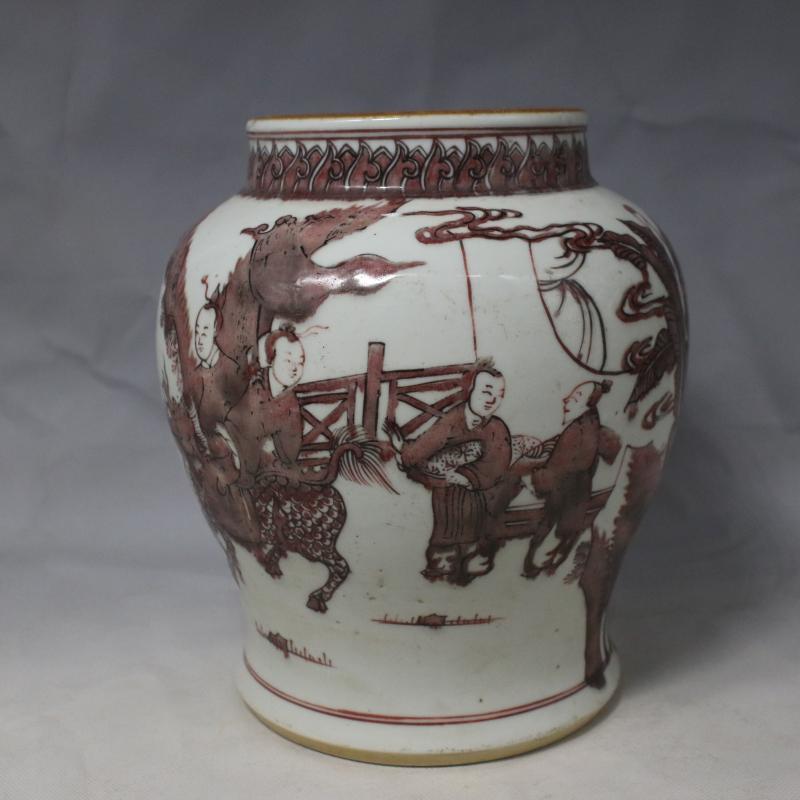 緋粒滲み染め彩 1875-1908 のDigital Hou 清光绪青花釉里红