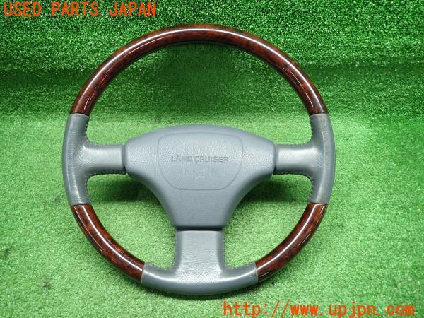車 ランクル80 ウッドコンビステアリング 黒木目 ホーンパッド付き