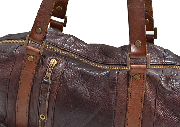 日本製 マスターピース 【MSPC】 牛革 ２WAY ボストンバッグ/茶/取り外し可ショルダー付き