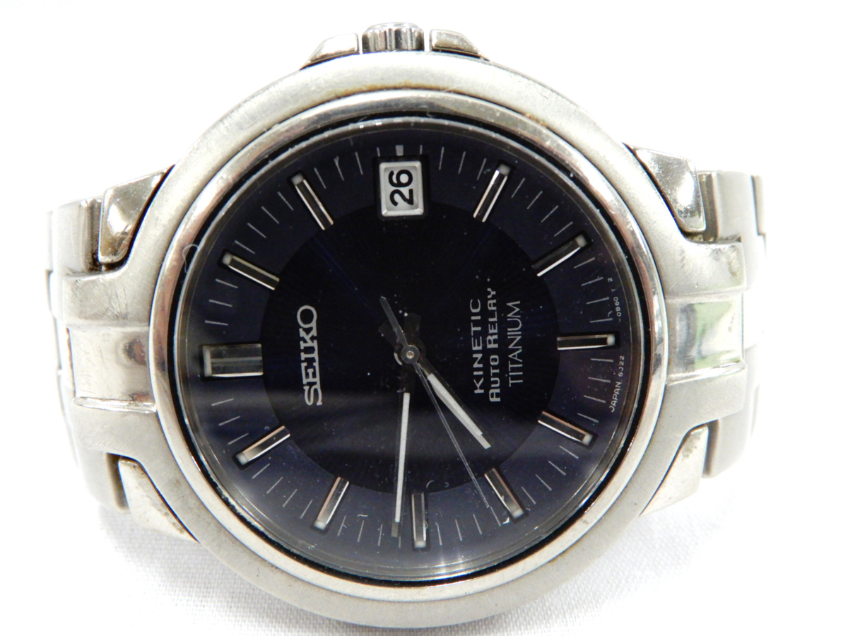キネティック オートリレー セイコー SEIKO 5J22-0C20 KINETIC メンズ 