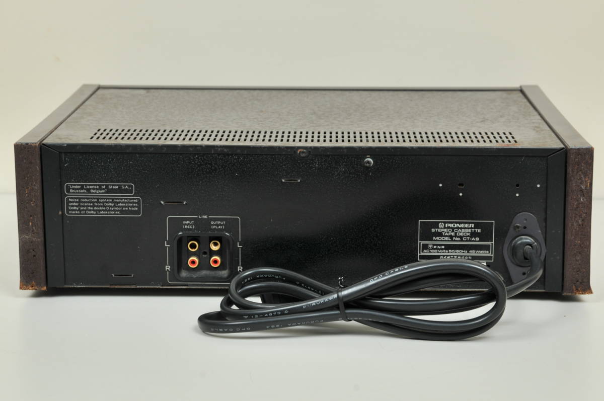 カセットデッキ【PIONEER】パイオニア／CT-A9／ジャンク品 Q09606発送
