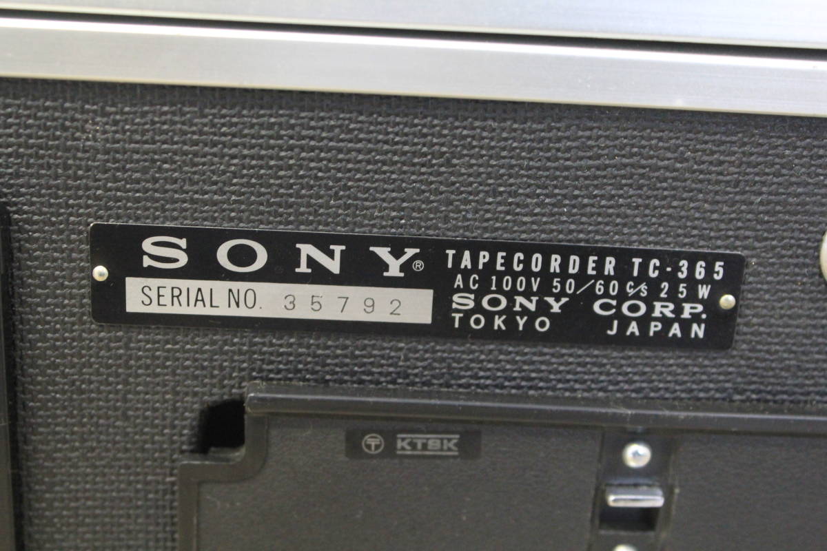 SONY TC-365 SONYオープンリールデッキ O-MATIC 湘◎⁄SONY 業務用モノラル
