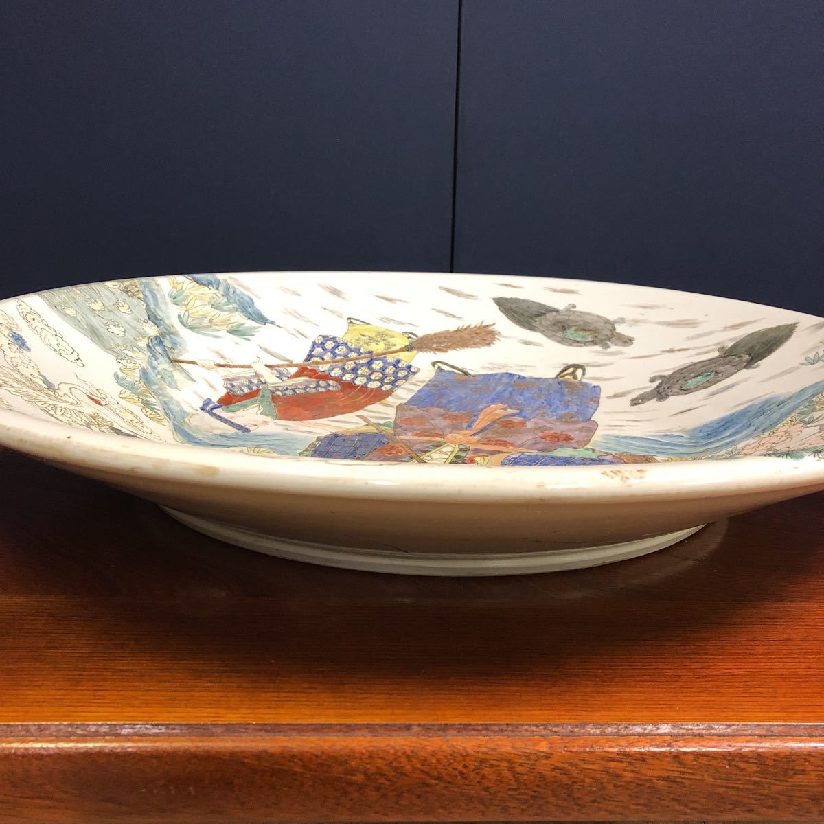 大皿 高砂 松竹梅 鶴亀 絵図皿 63cm 皿立て付き 松竹梅鶴絵 | 有田焼・