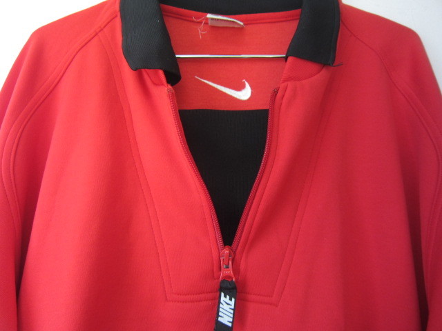 90年代ナイキNIKEビッグスウォッシュ ジッププルオーバー ジャージ素材