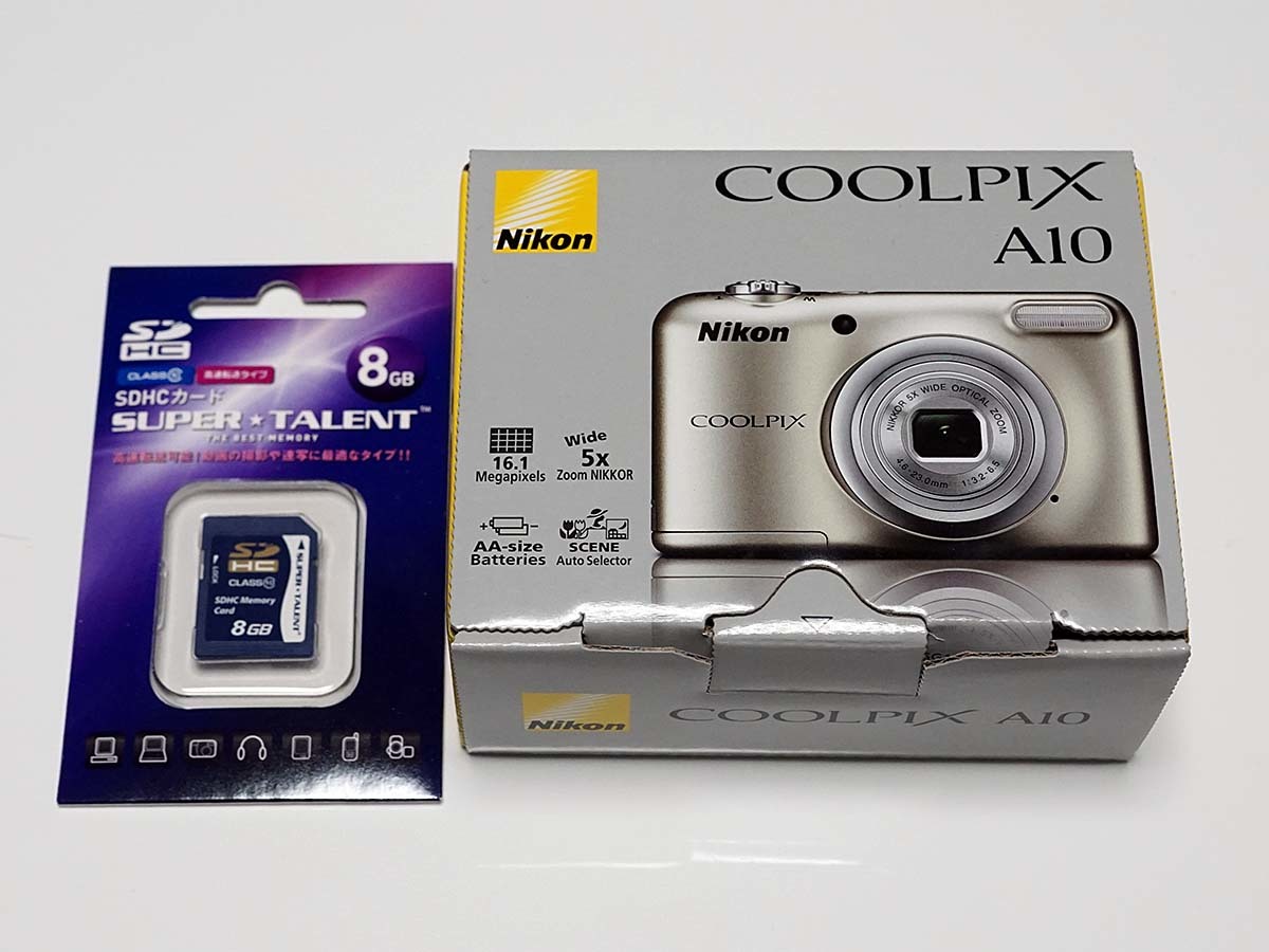 ニコン COOLPIX A10 シルバー 単三乾電池対応 高速メモリーカード付属 