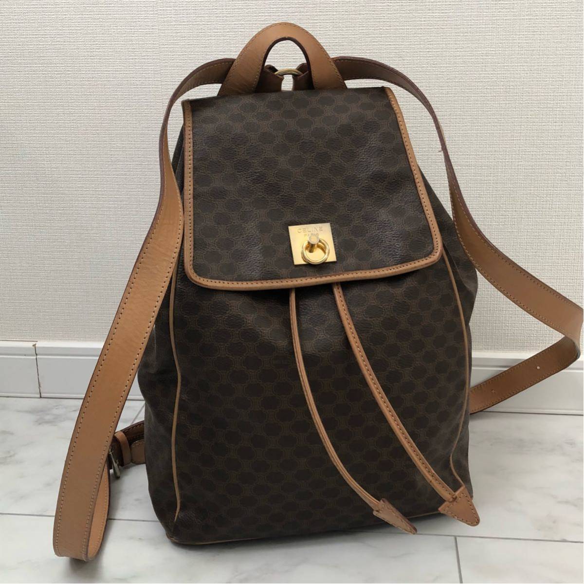 セリーヌ CELINE マカダム柄 リュック マカダム バックパック リュック 