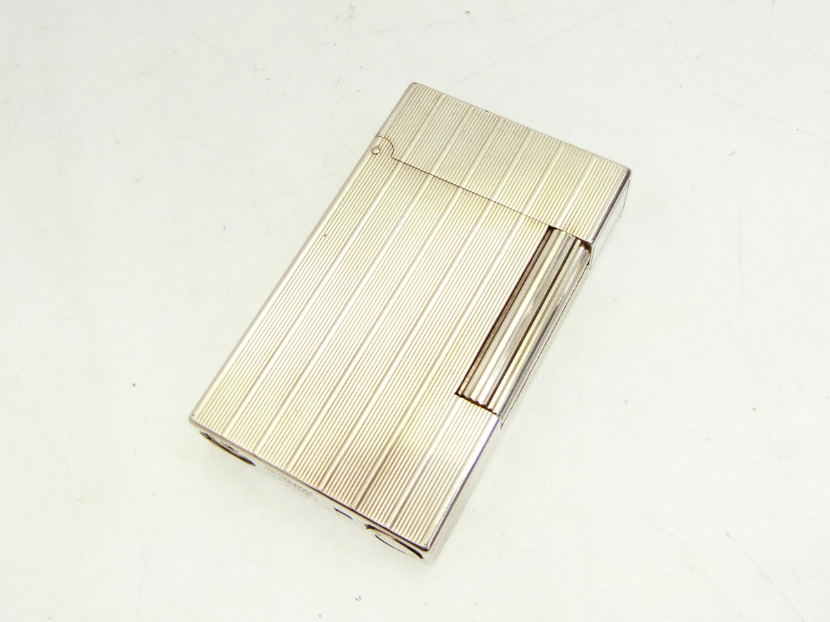  N15968 快音 ST Dupont デュポン ガス ライター ライン2 ストライプ シルバー(デュポン)｜売買されたオークション情報、yahooの商品情報をアーカイブ公開 - オークファン デュポン