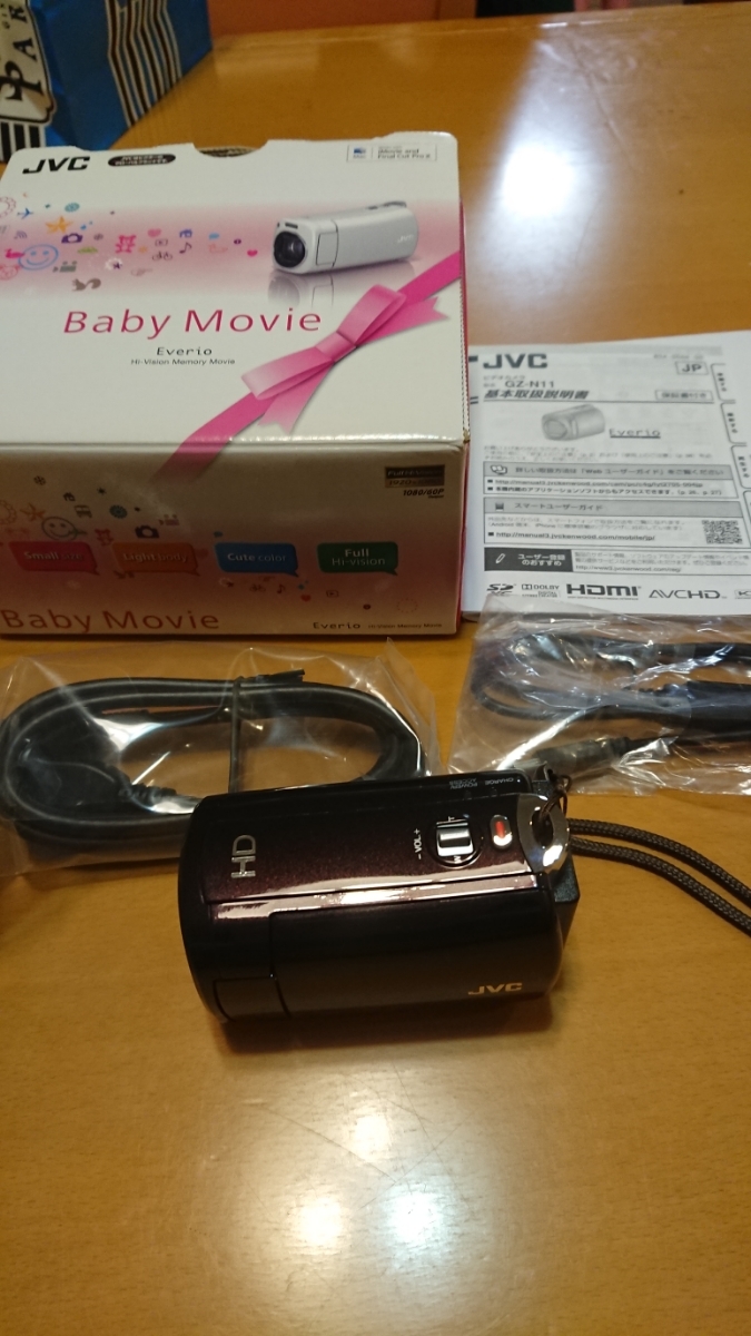 JVC ビデオカメラ KENWOOD BabyMovie 内蔵メモリー4GB | ブラウン GZ