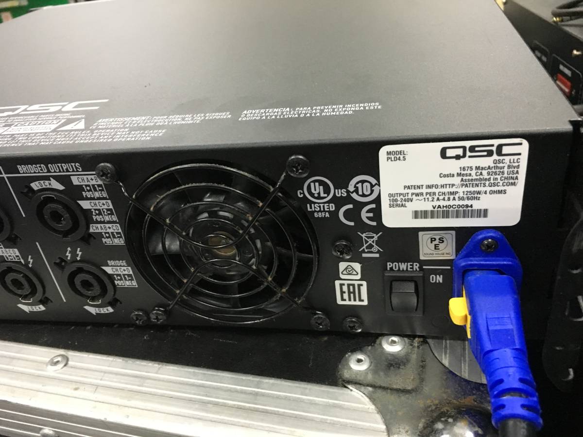 QSC PLD.4.5 1100W 4ch ハイパワー省電力
