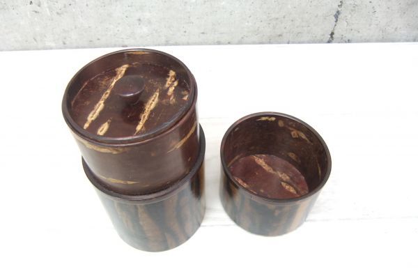 ☆黒柿 孔雀杢? 秋田 角館 高級茶筒 茶道具 茶入れ 桜皮細工 総樺 ☆黒柿 孔雀杢? 秋田 角館 高級茶筒 茶道具 茶入れ 桜皮細工 総樺