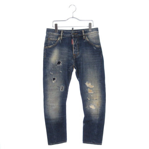 ディースクエアード DSQUARED2 パンツ デニム ジーンズ クラッシュ加工 38 青 インディゴ ☆AA★ ☆CA☆キ32-5店 /ey0302 メンズ