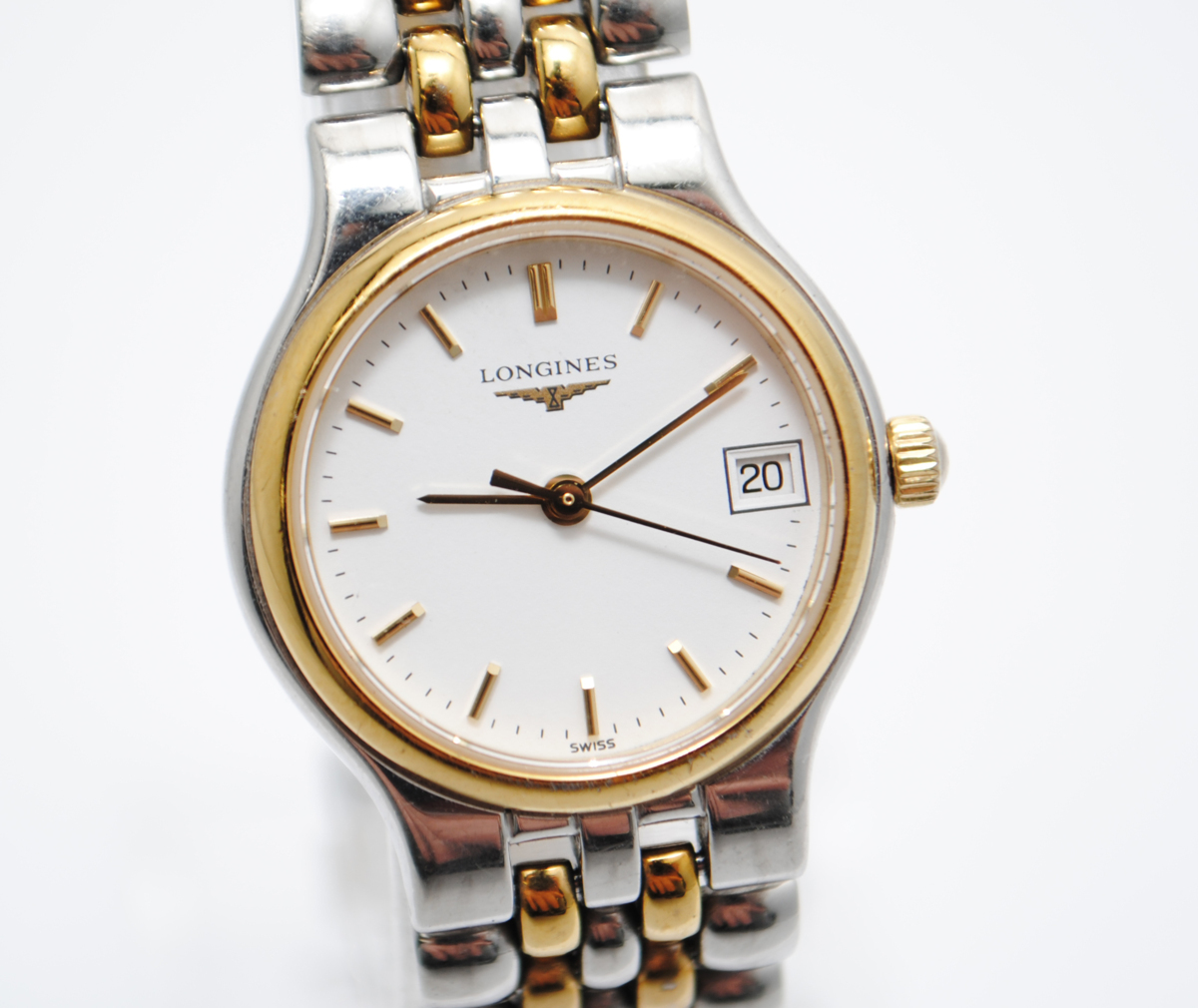 LONGINES ロンジン フラッグシップ コンビカラー ホワイト文字盤