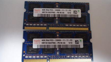 Hynix 2x 4GB Kits 2RX8 DDR3 1600MHz PC3-12800S 1.5V Laptop Memory ◆◇HYNIX 4GB 2R*8 PC3-12800S 2枚セット合計 8GB(1210)◇◆