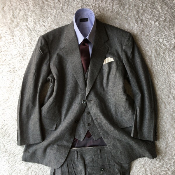 1610 極上カシミヤ混xsuper120s dunhill ダンヒル シングルスーツ