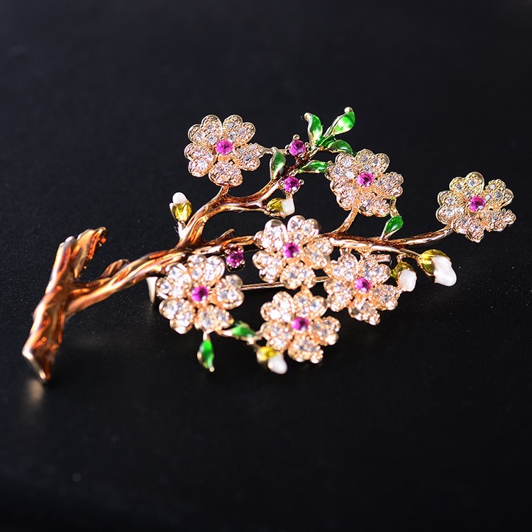 アクセサリー レディース ブローチ 桜サクラの枝ブローチ キュービックジルコニア 同梱OK(キュービックジルコニア)|売買されたオークション ...