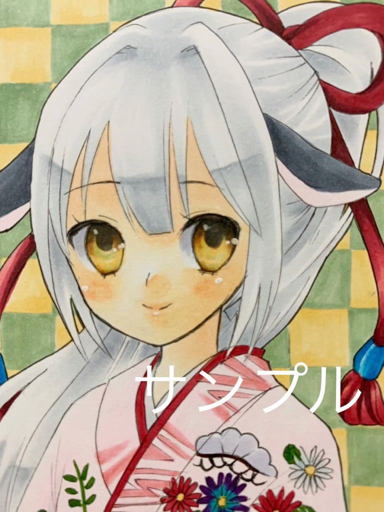 手描きイラスト オリジナル お着物女の子 手描きイラスト 売買されたオークション情報 Yahooの商品情報をアーカイブ公開 オークファン Aucfan Com