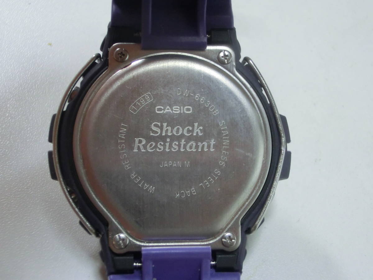 未使用　稼働品CASIO G-SHOCK DW-6630B-6 パープル 未使用稼働品CASIO G-SHOCK DW-6630B-6 パープル