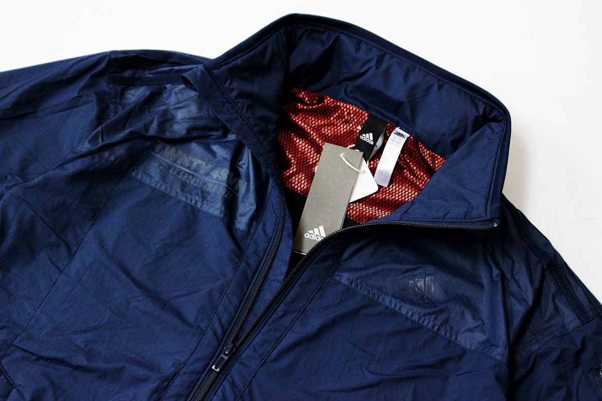 ★アディダス adidas 新品 メンズ 裏起毛 CLIMASTORM ウインドブレーカー ジャケット 紺[CD2889-L] 二★本物★★QWER★