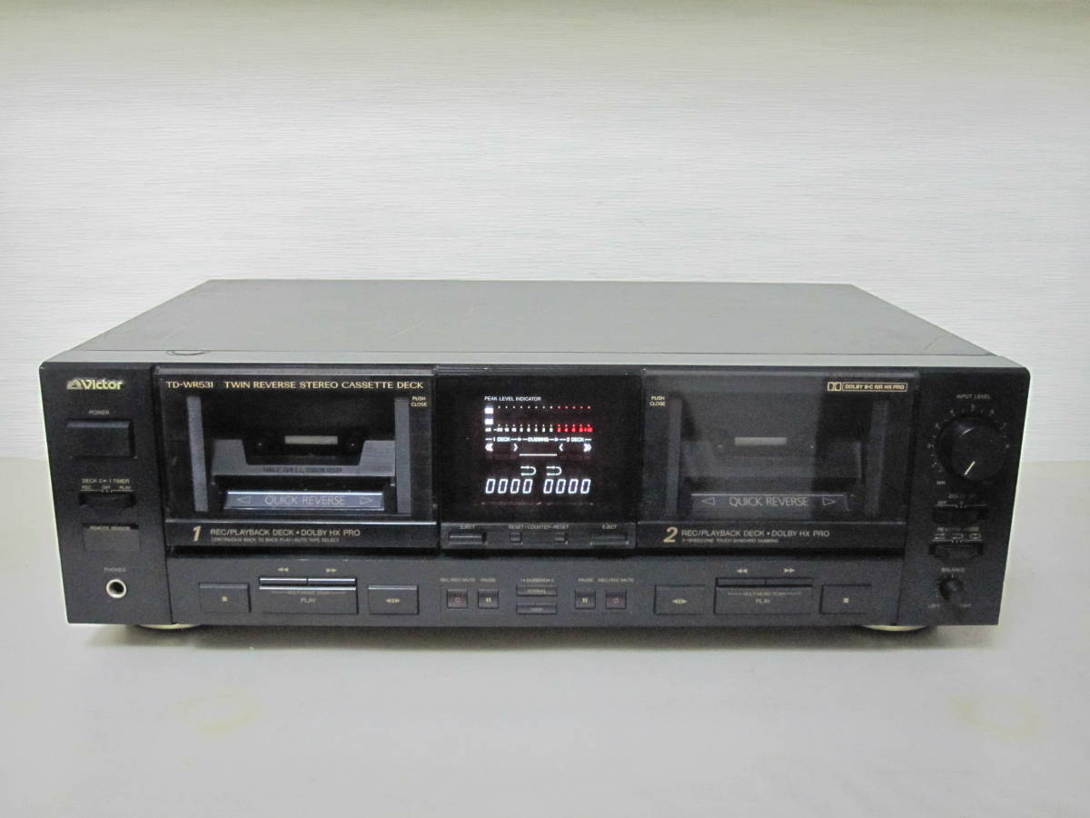 希少Victor TD-WR531 ツインリバースステレオカセットデッキ 動作品