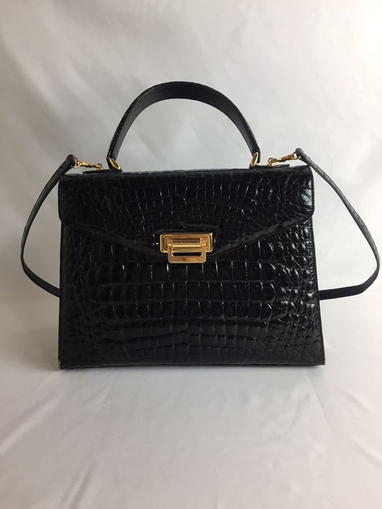 クロコダイル□ハンドバッグ□ショルダーバッグ□2way□GENUINE
