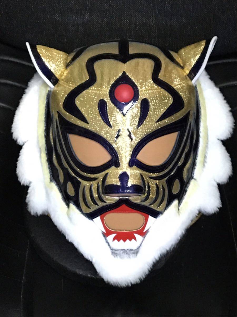 ＹＮ製 初代タイガーマスク ブルメタⅢマークのプロタイプ プロレスマスク YN製 【特別価格】 初代 牙付き ブルメタ マスク 試合用 タイガー