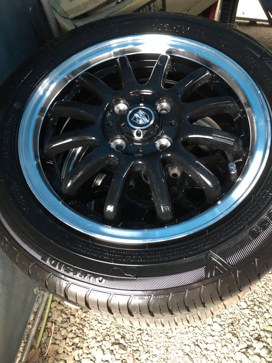 超バリ山、165/65R14 タイヤ 4本セット、引き取り限定販売 165/65R14ホイール付タイヤ4本セット 中古品タイヤ山バリあります