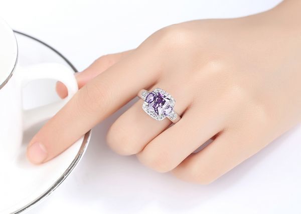 【極美】【希少なPurple系】☆☆ダイヤモンドリング☆☆#プレゼント#[3ct]★★刻印有★★《プラチナ仕上》