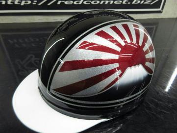 三つボタン送料込！！カスタムコルク半　富士日章　黒赤銀ラメ最安値082 カスタムコルク半 富士日章 黒赤銀ラメ 最安値 082