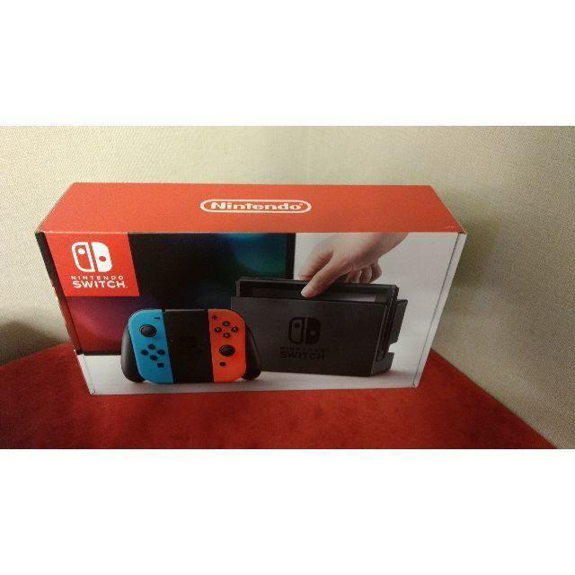 店舗印有送料込み☆Nintendo Switch 本体 ネオンレッド&frasl;ネオンブルー