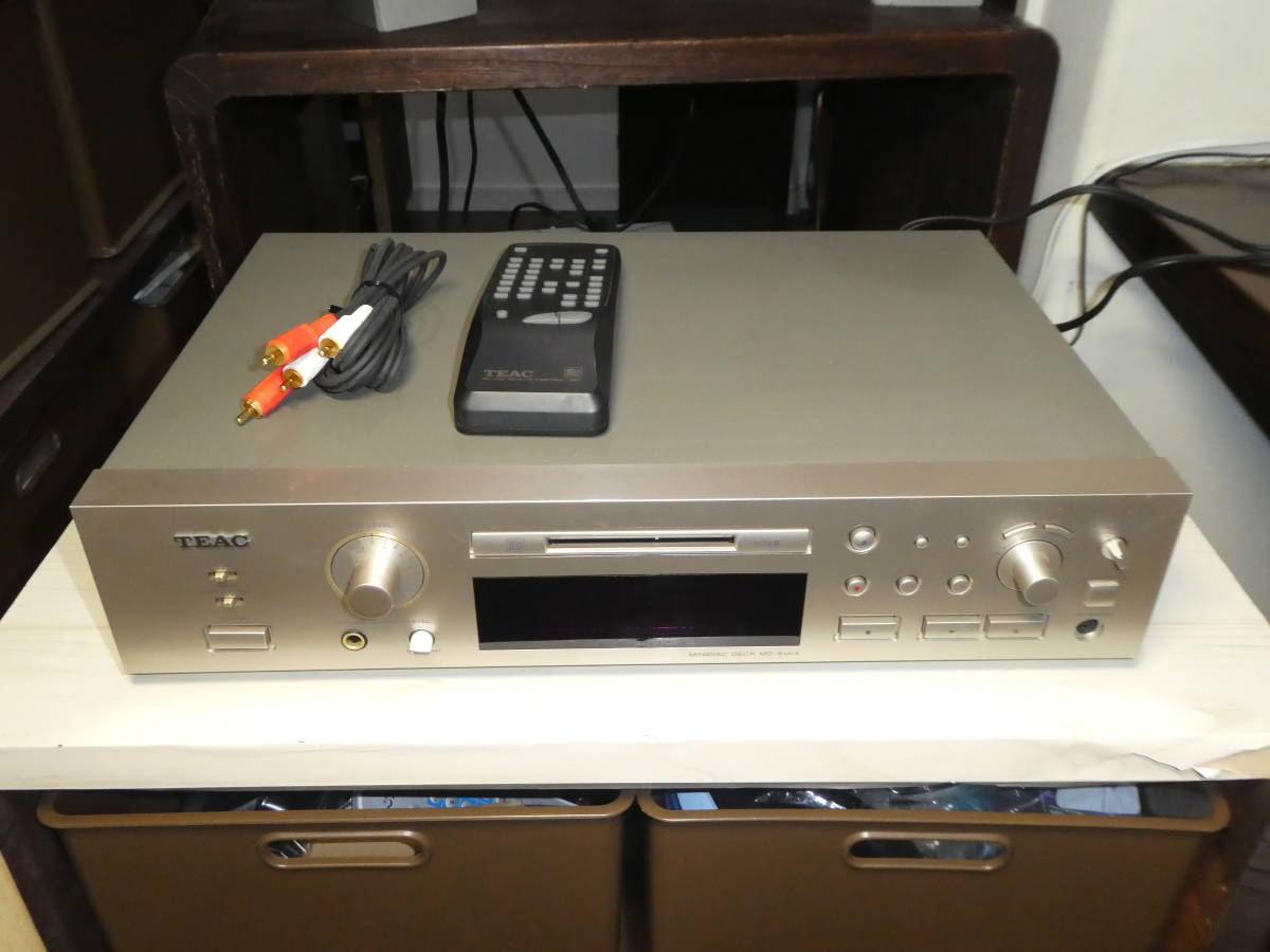 TEAC MDデッキ MD-5MK2 美品 リモコン ゴールド TEAC RC-702 MD-5