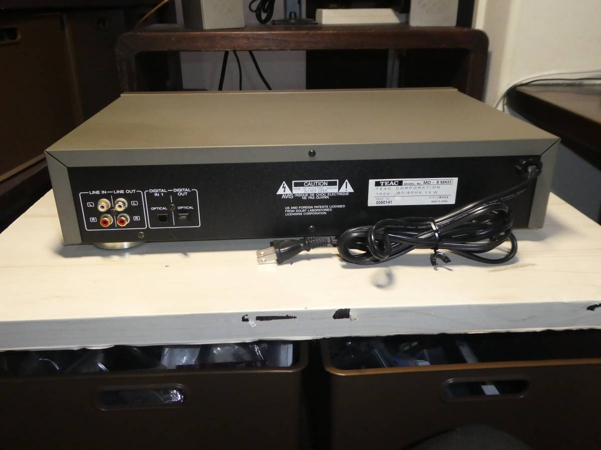 TEAC MDデッキ MD-5MK2 美品 リモコン ゴールド TEAC RC-702 MD-5