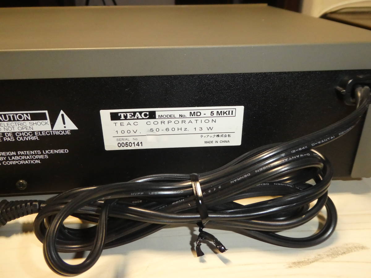 TEAC MDデッキ MD-5MK2 美品 リモコン ゴールド TEAC RC-702 MD-5