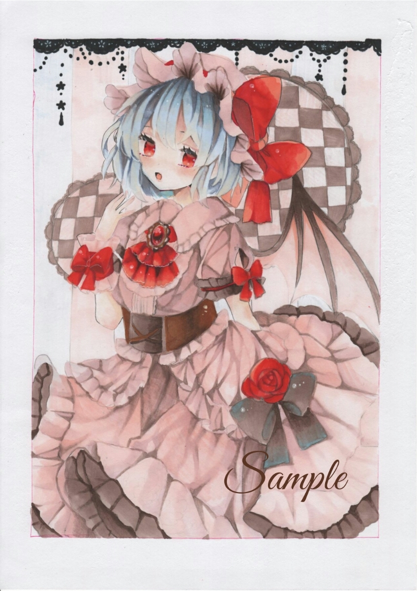 同人 手描きイラスト 東方project レミリア・スカーレット コピック