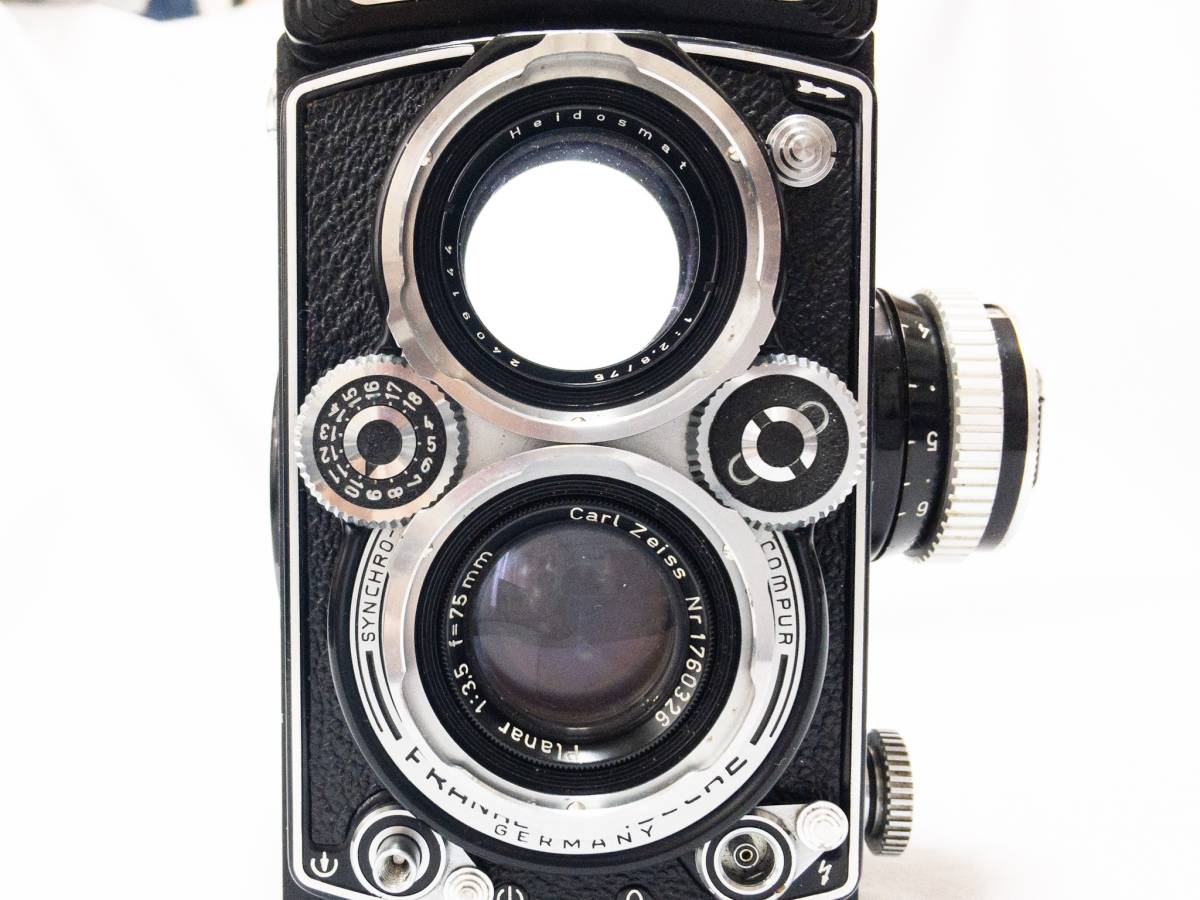 美品 動作良好 Rolleiflex 3.5E Planar 75mm f3.5 プラナー ローライ 