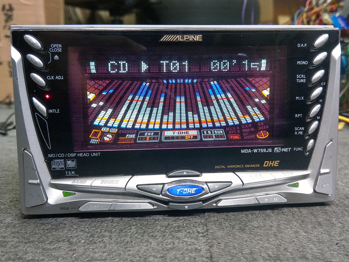 アルパイン MDA-W759JS　ＣＤ　MD　動作確認済み