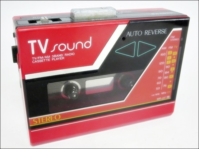 サンヨー SANYO カセットプレーヤー MR-JJ7 レッドカラー 赤 TV/FM/AM
