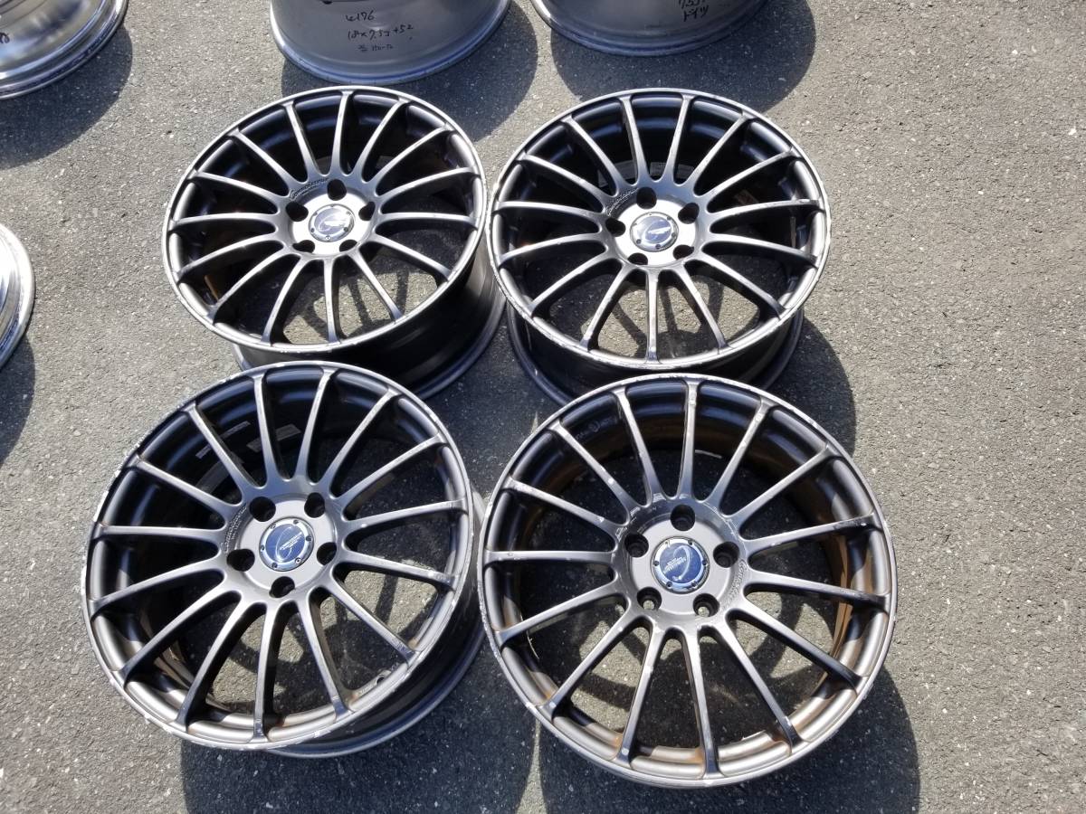 【7856】軽量 ヨコハマ コニサー No151Ｃ 17インチ 7.5J ＋37 PCD110 ホイール4本