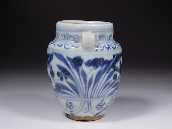 青花魚藻文壺 文化遺産オンライン 青花 古染付 明代 魚文小壺 木箱付