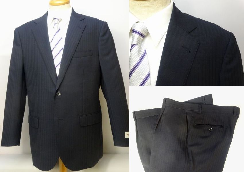 2釦2パンツスーツ・BB-5・NIKKE・ハイグレード仕様・濃紺\u2044シャドー 春夏 【春夏 新作】 2B2パンツスーツ・NIKKE・Hi-Grede・濃紺/織・AB3